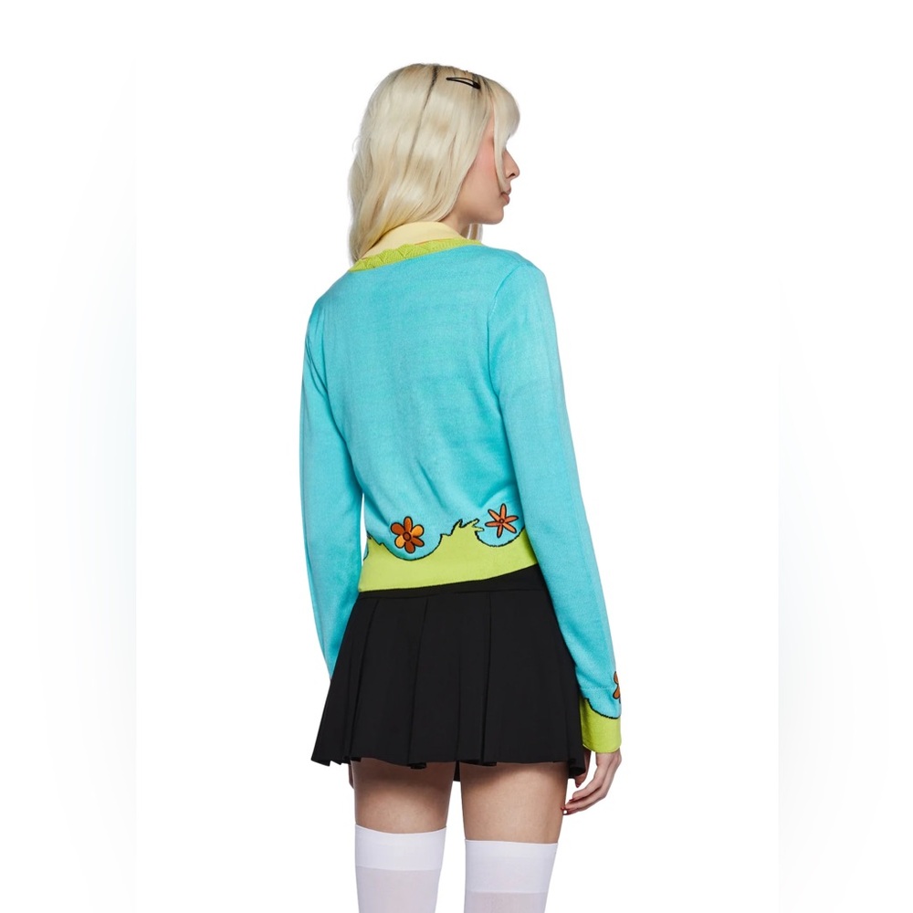 New Dolls Kill Hanna Barbera Mystery Machine Embroider Cardigan Sweater Top XXS - Picture 7 of 11